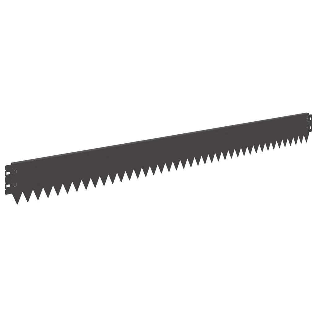 vidaXL Krawężnik do trawnika 20 pcs 103 x 10 cm Stal Czarny