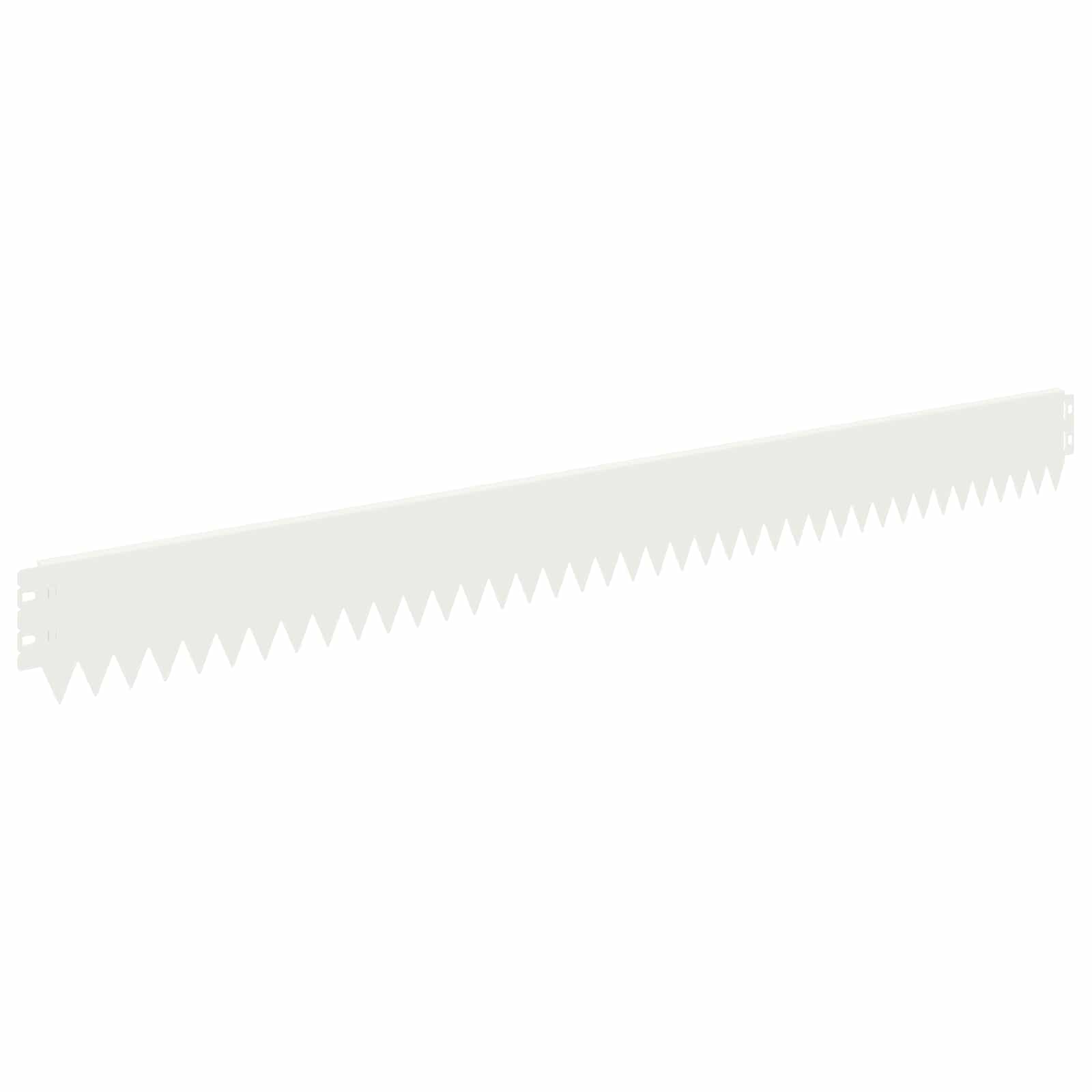 vidaXL Krawężnik do trawnika 10 pcs 103 x 10 cm Stal Biały