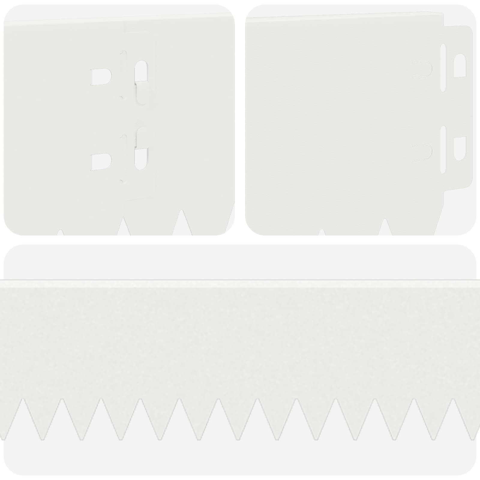 vidaXL Krawężnik do trawnika 20 pcs 103 x 10 cm Stal Biały