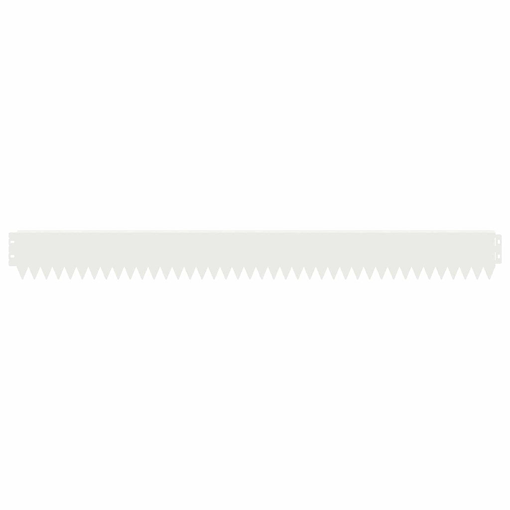 vidaXL Krawężnik do trawnika 50 pcs 103 x 10 cm Stal Biały