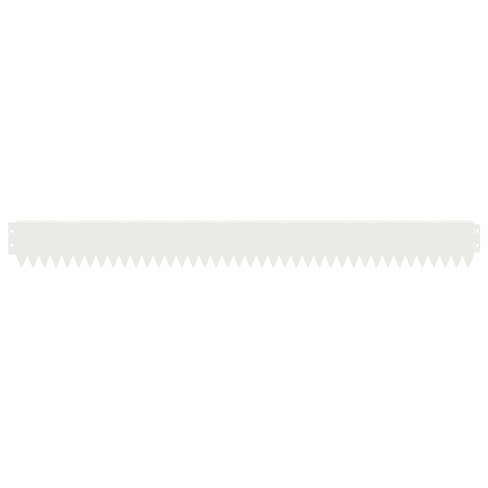 vidaXL Krawężnik do trawnika 50 pcs 103 x 10 cm Stal Biały