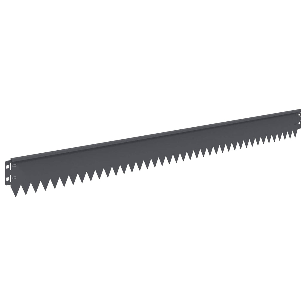 vidaXL Krawężnik do trawnika 10 pcs 103 x 10 cm Stal antracytowy