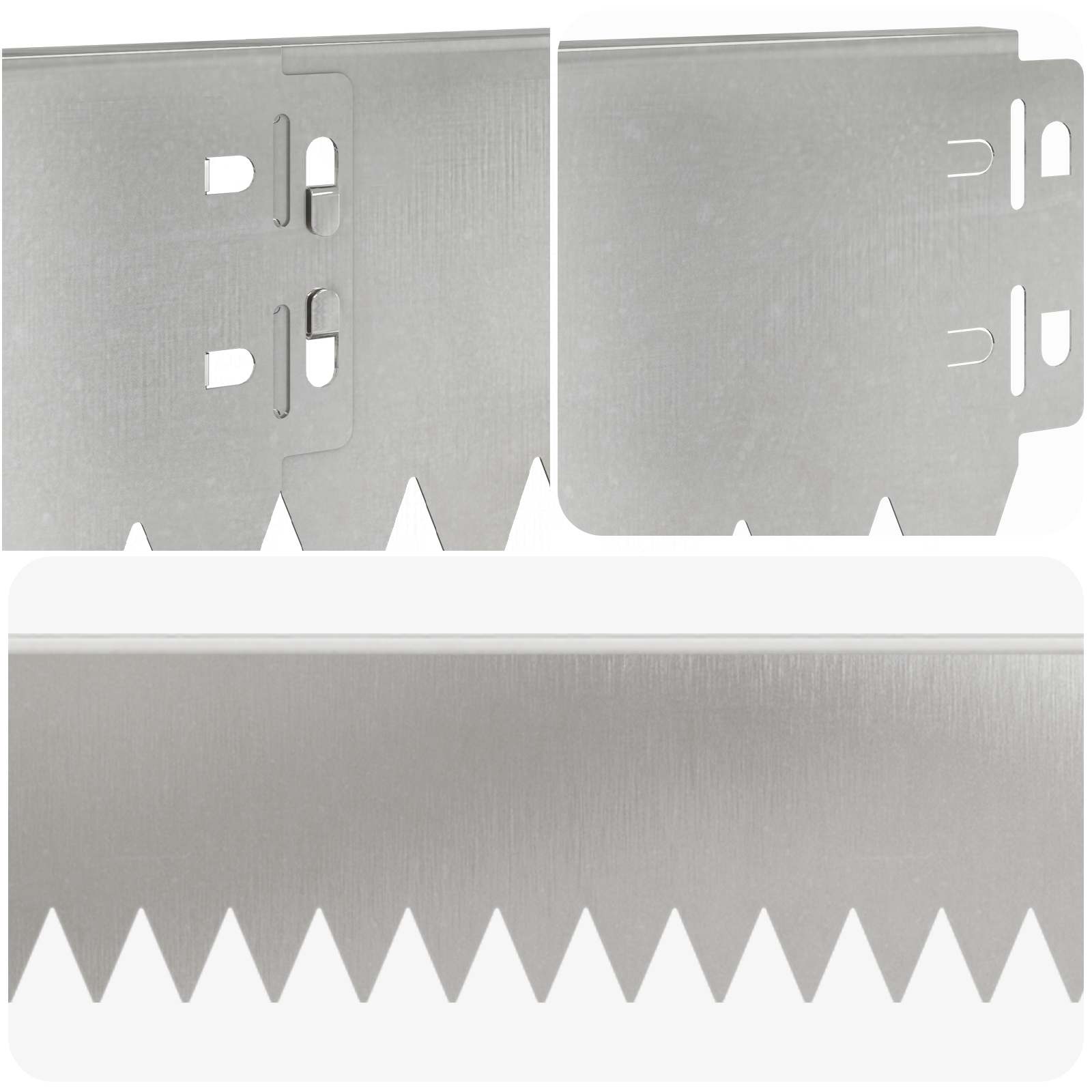 vidaXL Krawężnik do trawnika 30 pcs 103 x 10 cm Stal srebrny