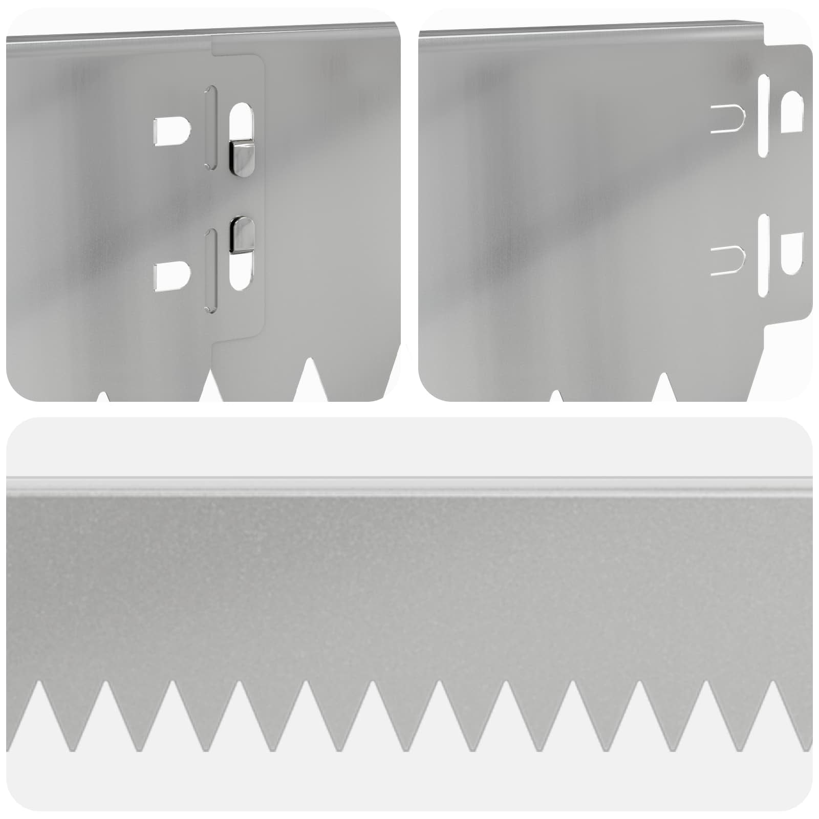 vidaXL Krawężnik do trawnika 30 pcs 103 x 10 cm Stal srebrny