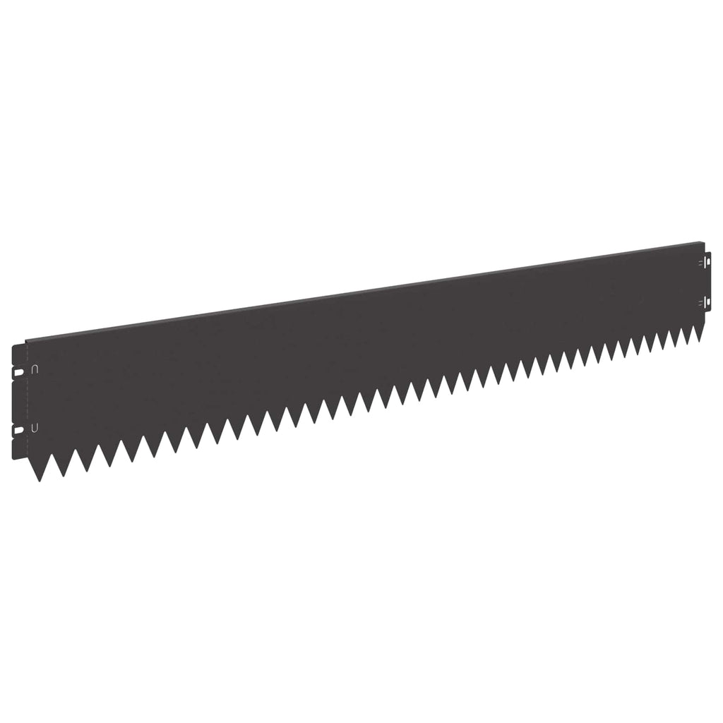 vidaXL Krawężnik do trawnika 10 pcs 103 x 15 cm Stal Czarny