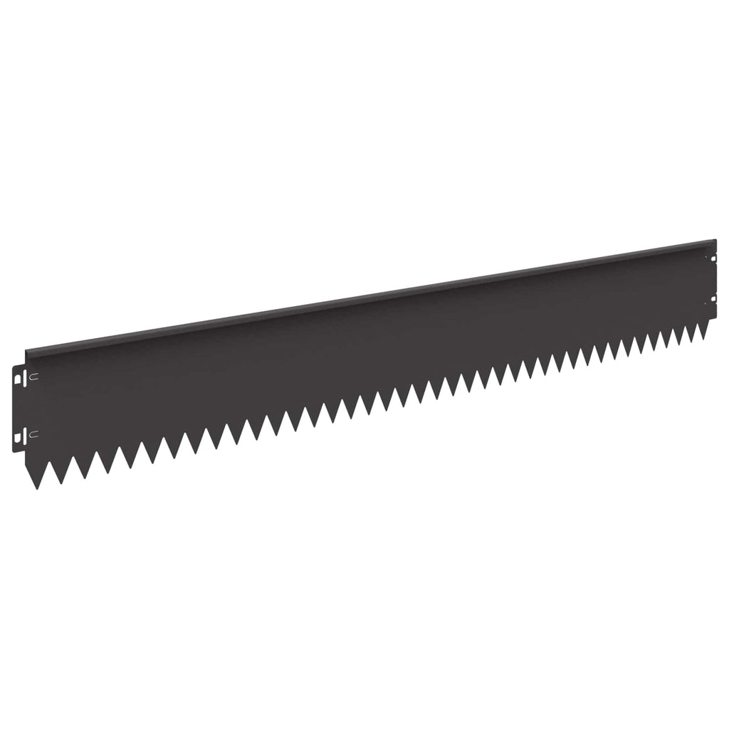 vidaXL Krawężnik do trawnika 20 pcs 103 x 15 cm Stal Czarny