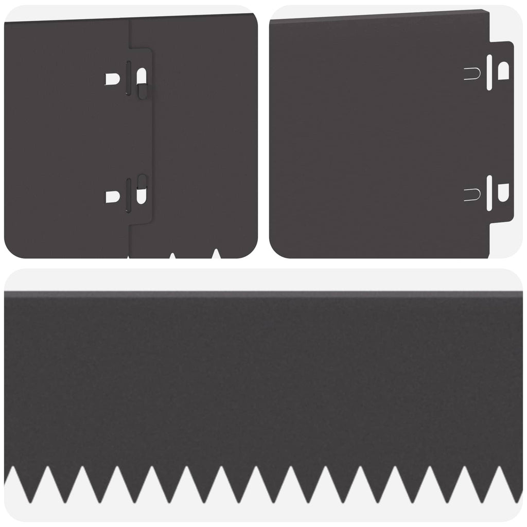 vidaXL Krawężnik do trawnika 30 pcs 103 x 15 cm Stal Czarny