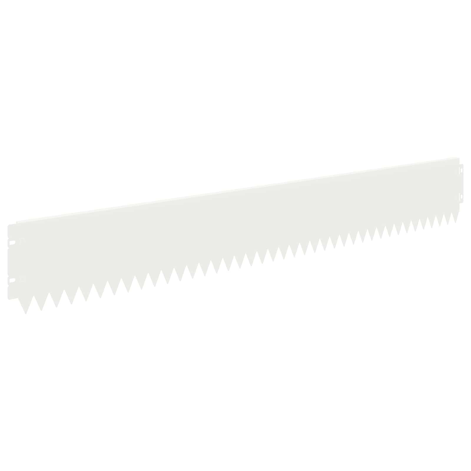 vidaXL Krawężnik do trawnika 20 pcs 103 x 15 cm Stal Biały