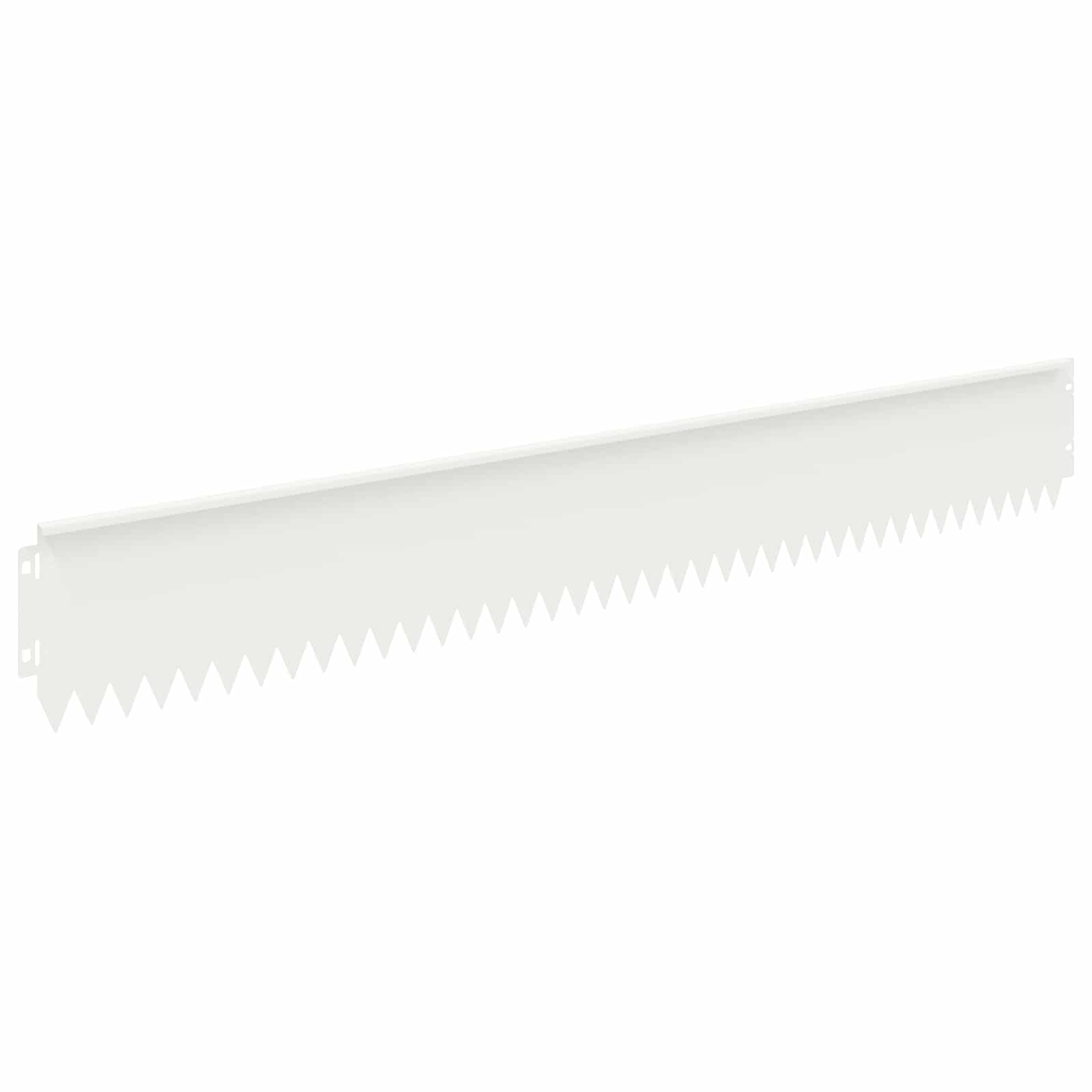 vidaXL Krawężnik do trawnika 30 pcs 103 x 15 cm Stal Biały
