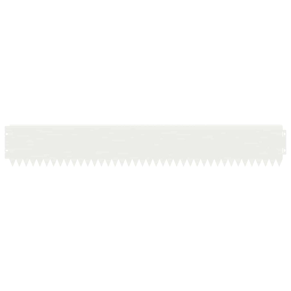 vidaXL Krawężnik do trawnika 30 pcs 103 x 15 cm Stal Biały