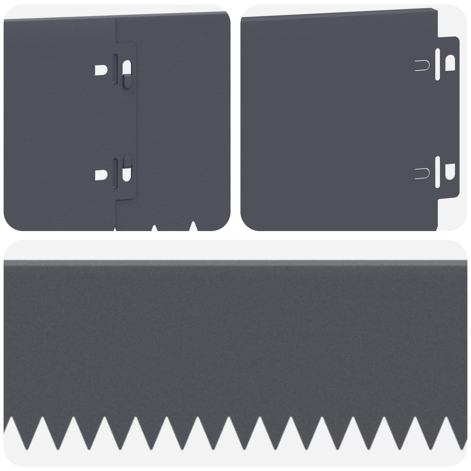 vidaXL Krawężnik do trawnika 30 pcs 103 x 15 cm Stal antracytowy