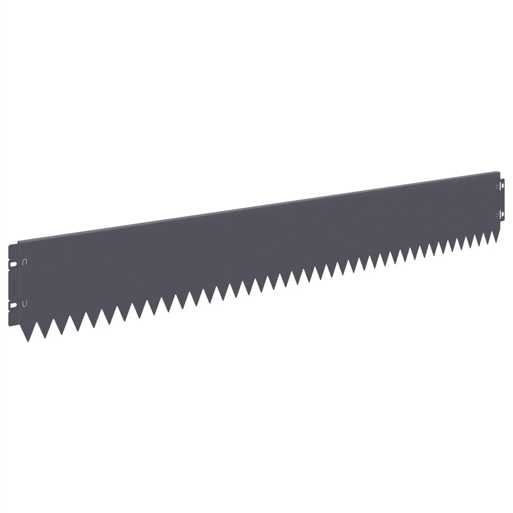 vidaXL Krawężnik do trawnika 30 pcs 103 x 15 cm Stal antracytowy