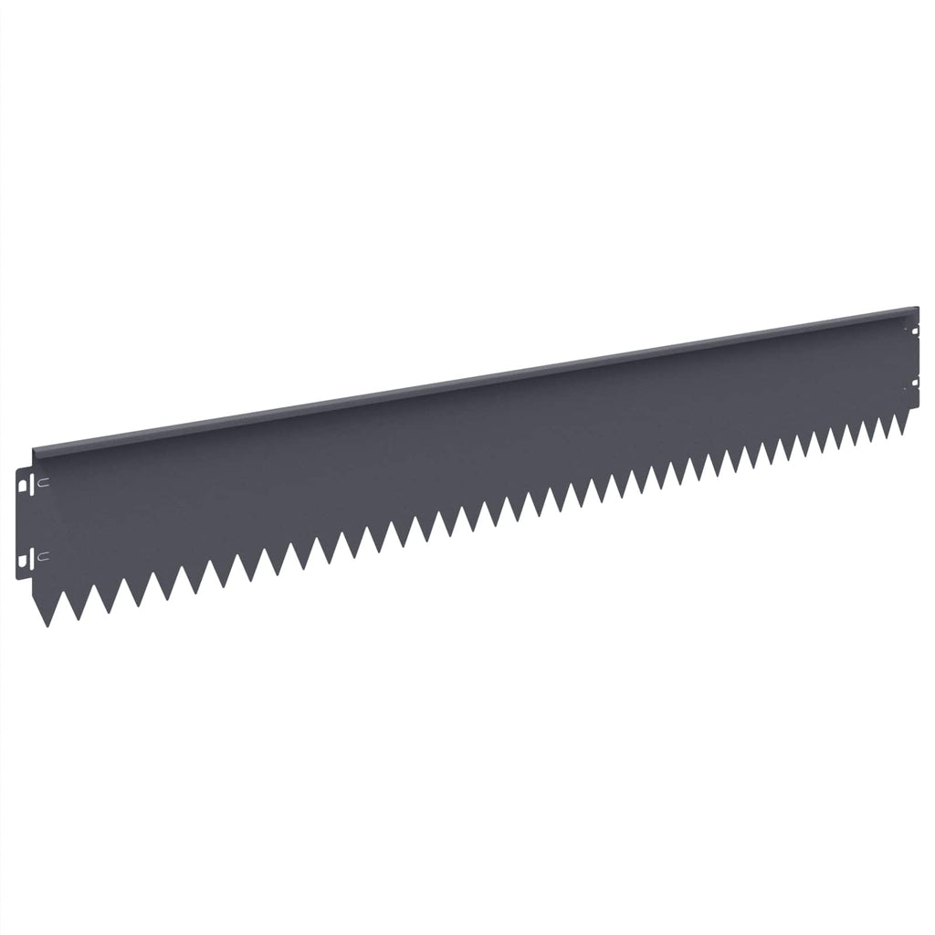 vidaXL Krawężnik do trawnika 30 pcs 103 x 15 cm Stal antracytowy