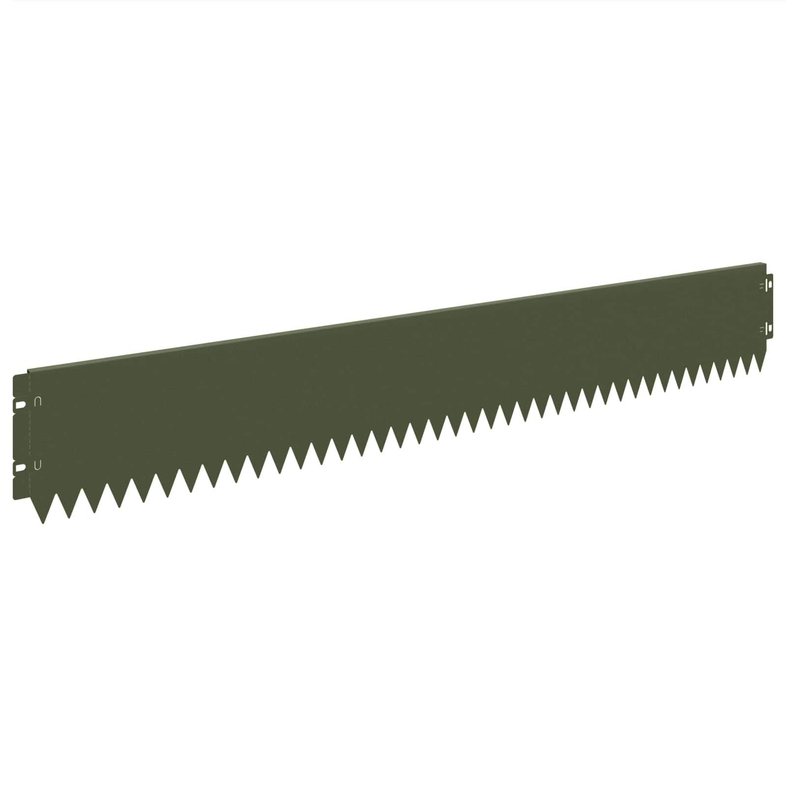 vidaXL Krawężnik do trawnika 20 pcs 103 x 15 cm Stal Oliwkowy zielony