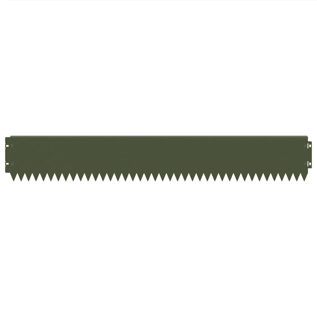 vidaXL Krawężnik do trawnika 30 pcs 103 x 15 cm Stal Oliwkowy zielony