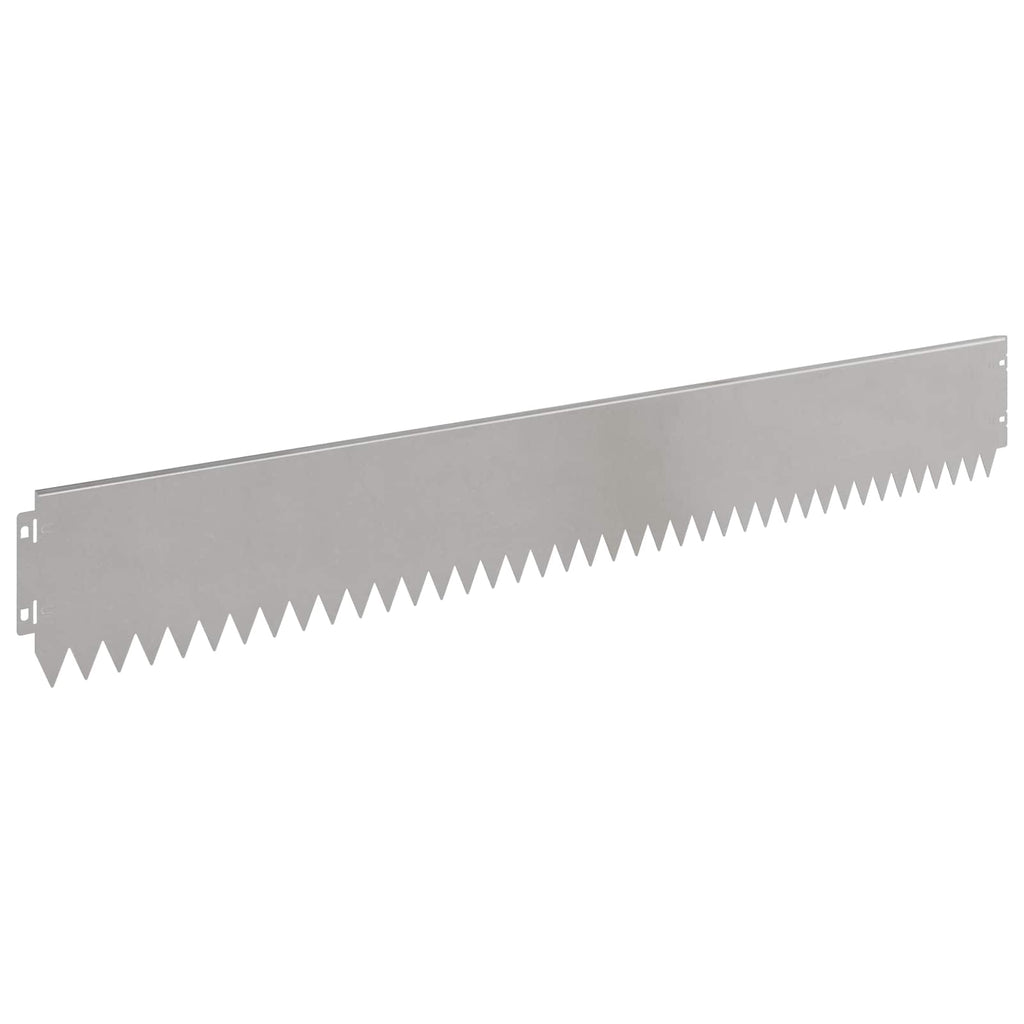 vidaXL Krawężnik do trawnika 30 pcs 103 x 15 cm Stal srebrny