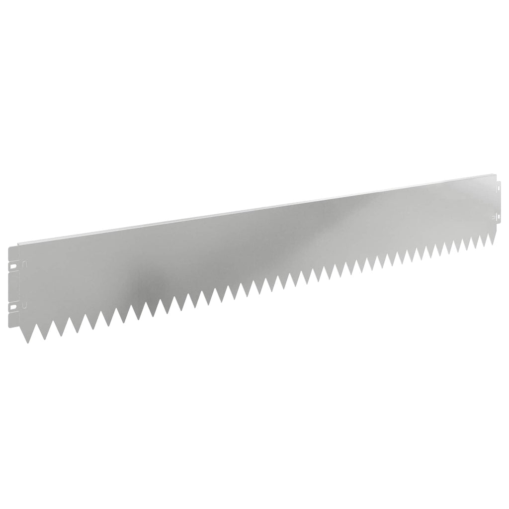 vidaXL Krawężnik do trawnika 30 pcs 103 x 15 cm Stal srebrny