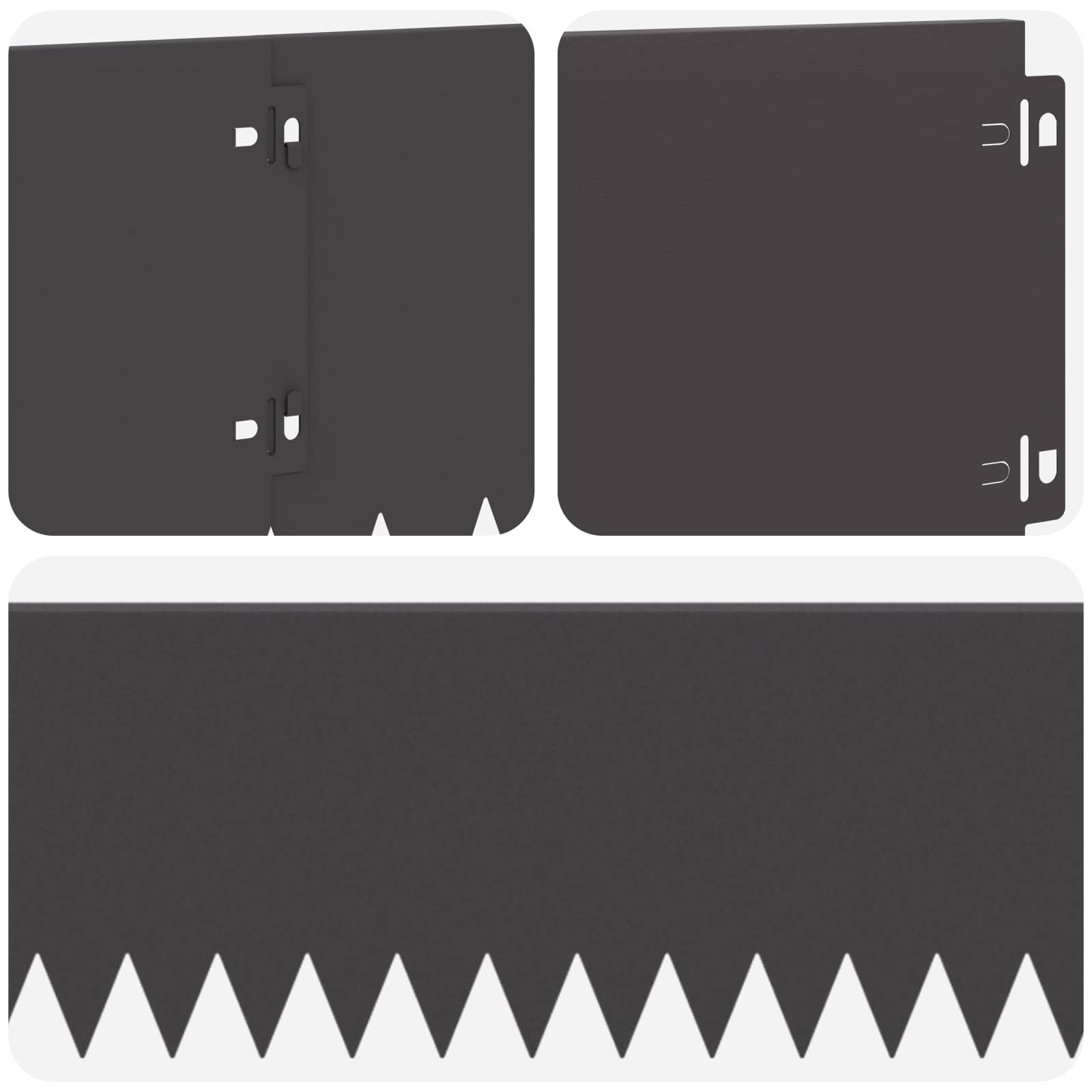 vidaXL Krawężnik do trawnika 30 pcs 103 x 20 cm Stal Czarny