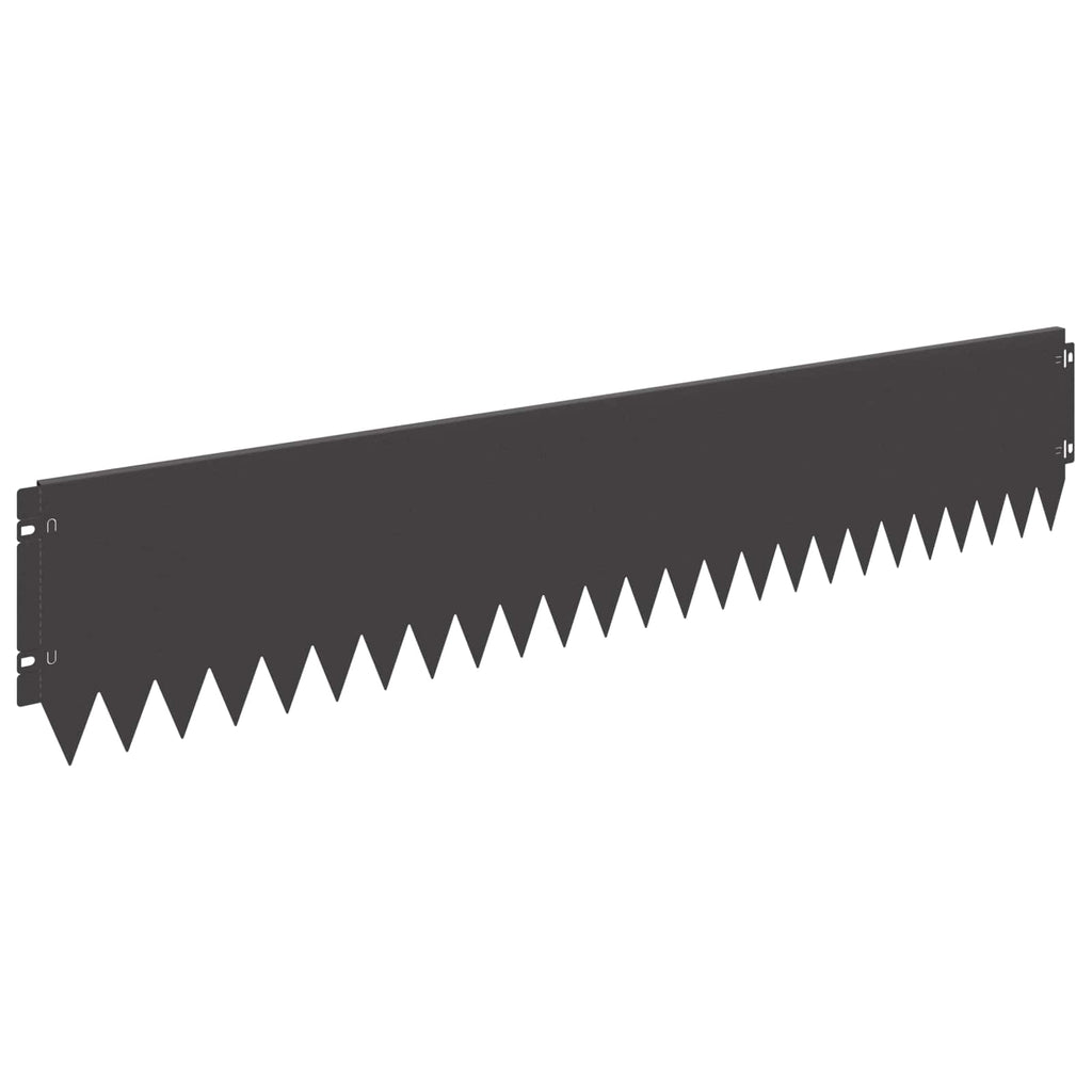 vidaXL Krawężnik do trawnika 30 pcs 103 x 20 cm Stal Czarny
