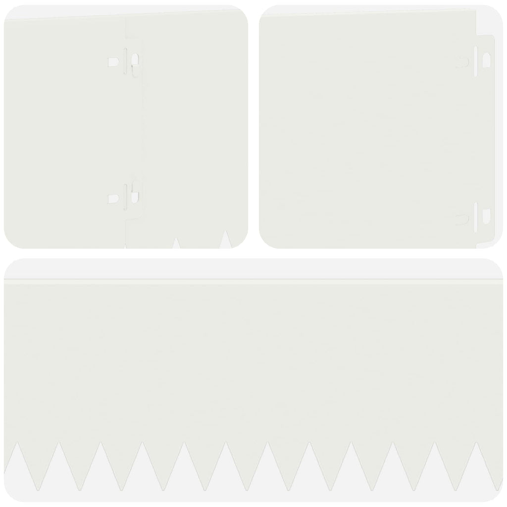 vidaXL Krawężnik do trawnika 10 pcs 103 x 20 cm Stal Biały