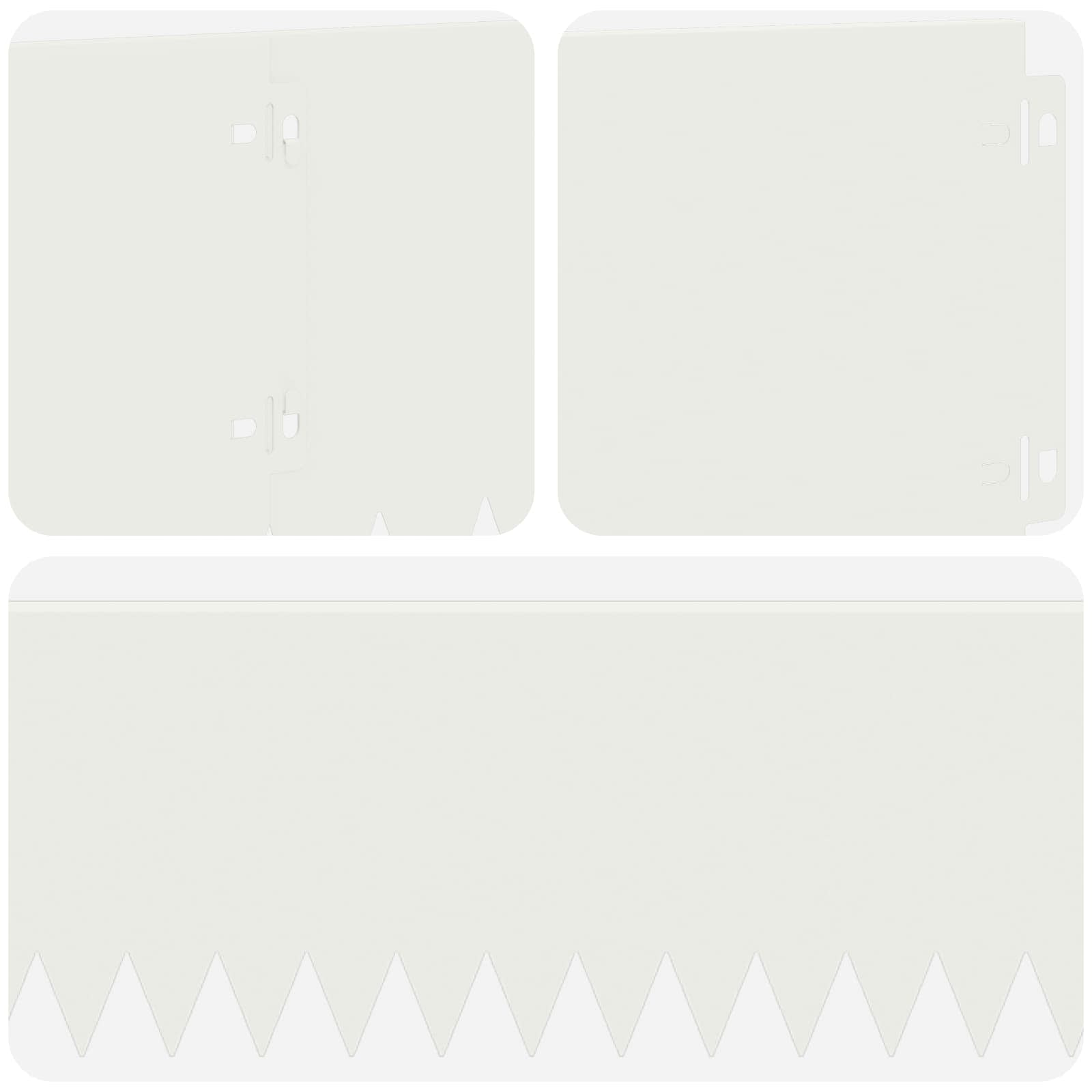 vidaXL Krawężnik do trawnika 30 pcs 103 x 20 cm Stal Biały