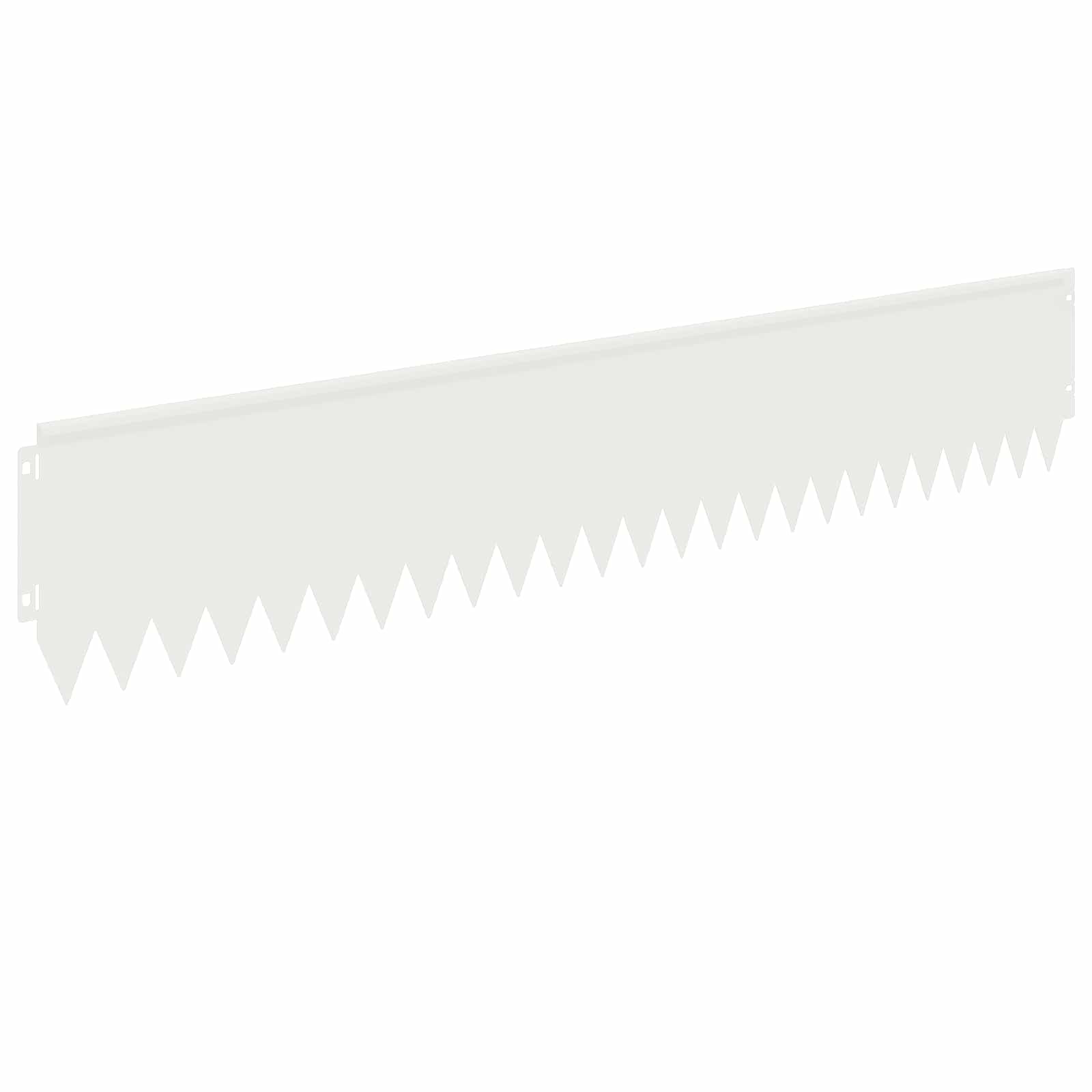 vidaXL Krawężnik do trawnika 30 pcs 103 x 20 cm Stal Biały