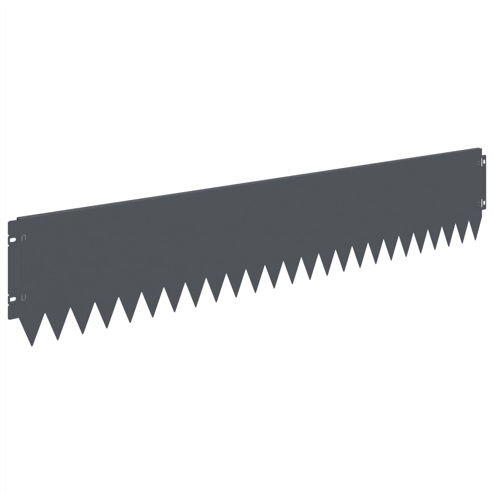 vidaXL Krawężnik do trawnika 10 pcs 103 x 20 cm Stal antracytowy