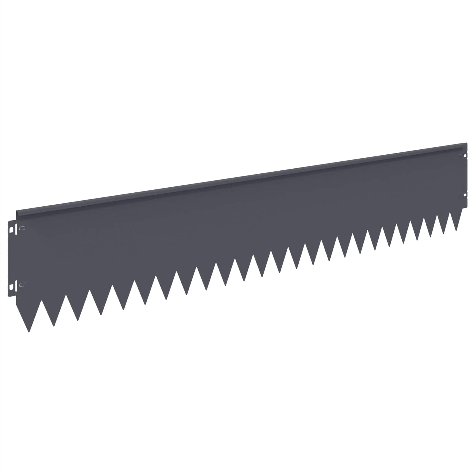vidaXL Krawężnik do trawnika 10 pcs 103 x 20 cm Stal antracytowy