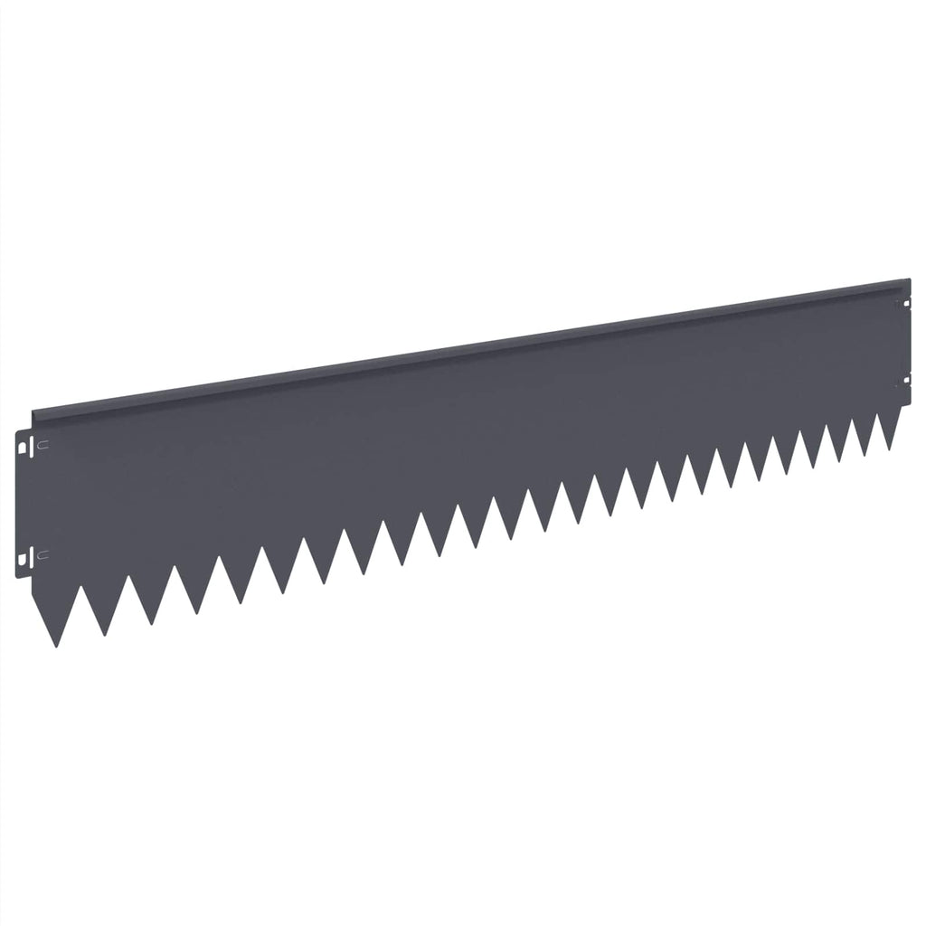 vidaXL Krawężnik do trawnika 20 pcs 103 x 20 cm Stal antracytowy