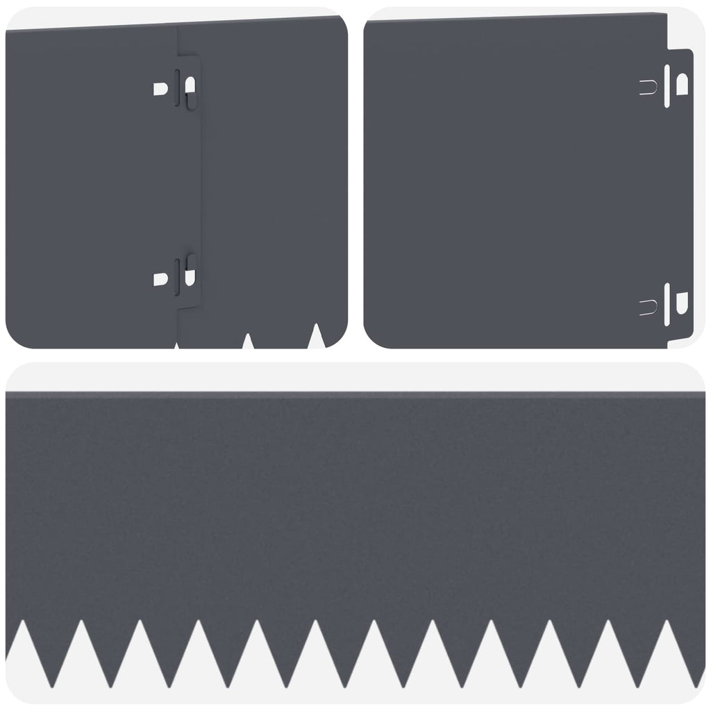 vidaXL Krawężnik do trawnika 30 pcs 103 x 20 cm Stal antracytowy