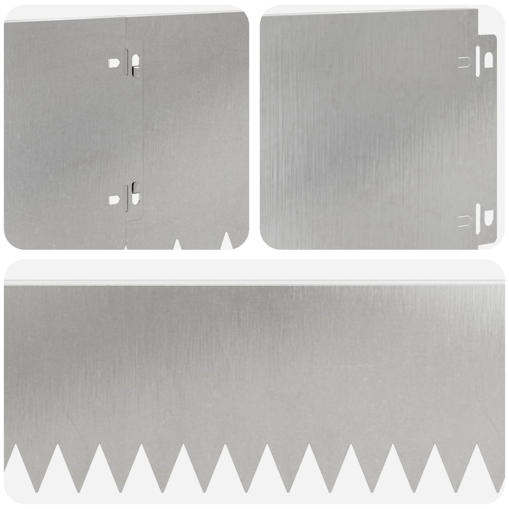 vidaXL Krawężnik do trawnika 30 pcs 103 x 20 cm Stal srebrny