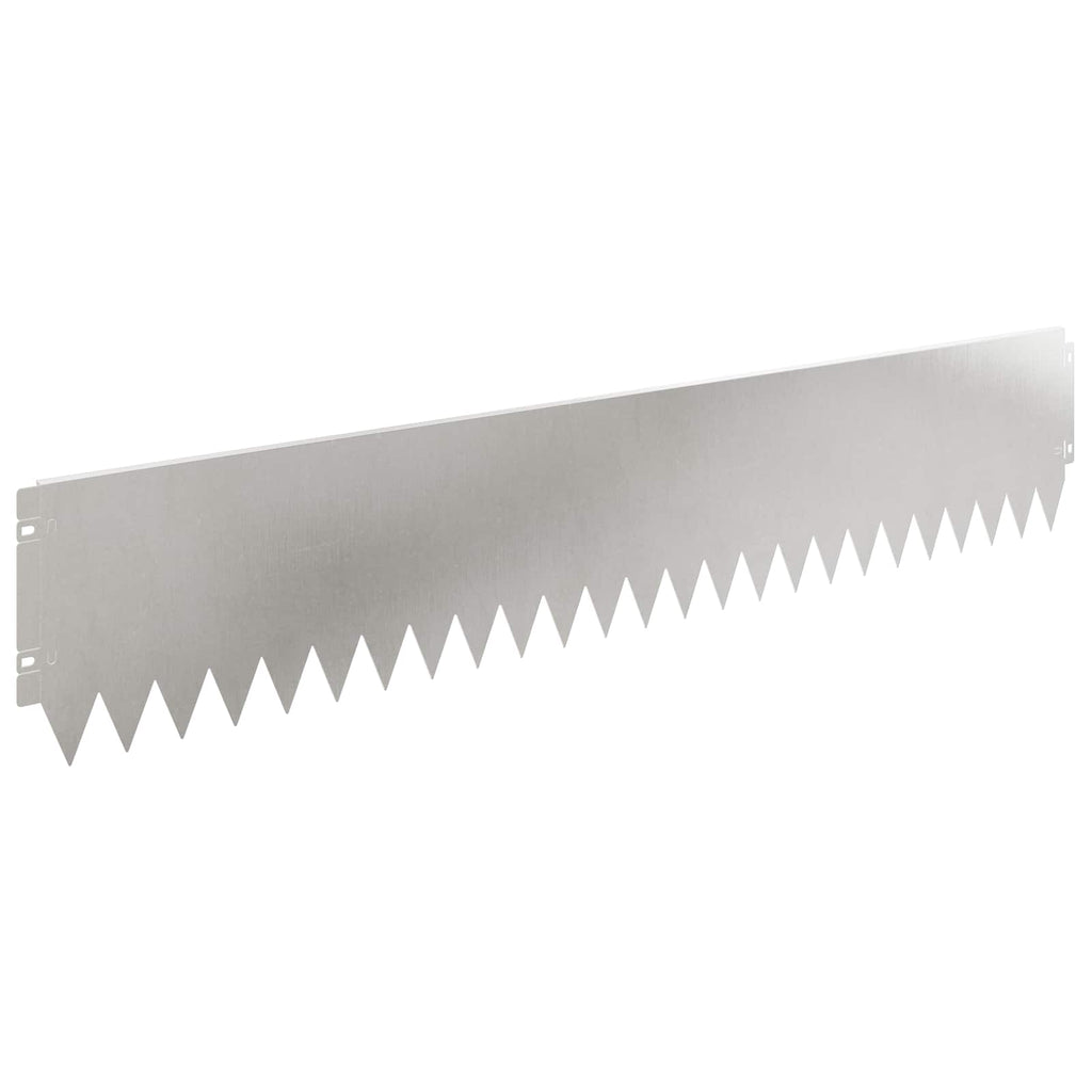 vidaXL Krawężnik do trawnika 30 pcs 103 x 20 cm Stal srebrny