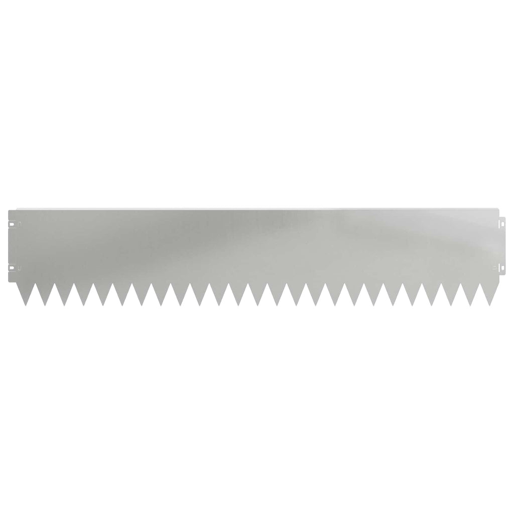 vidaXL Krawężnik do trawnika 10 pcs 103 x 20 cm Stal srebrny