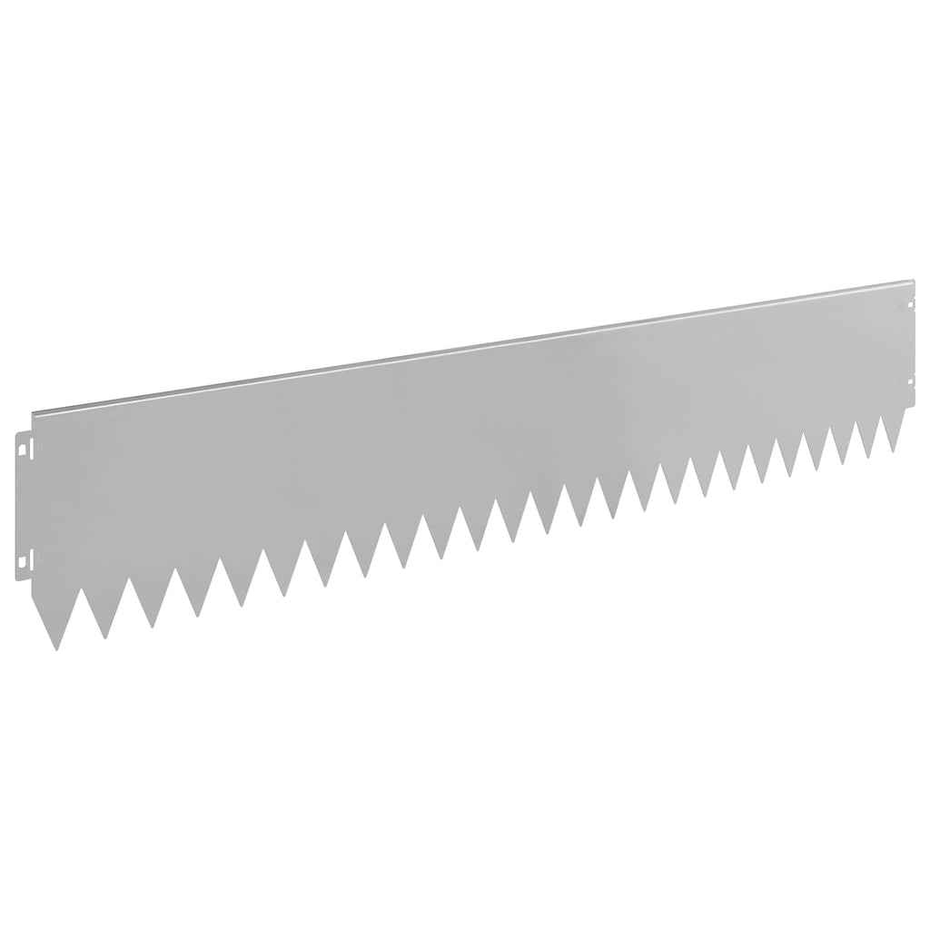 vidaXL Krawężnik do trawnika 20 pcs 103 x 20 cm Stal srebrny