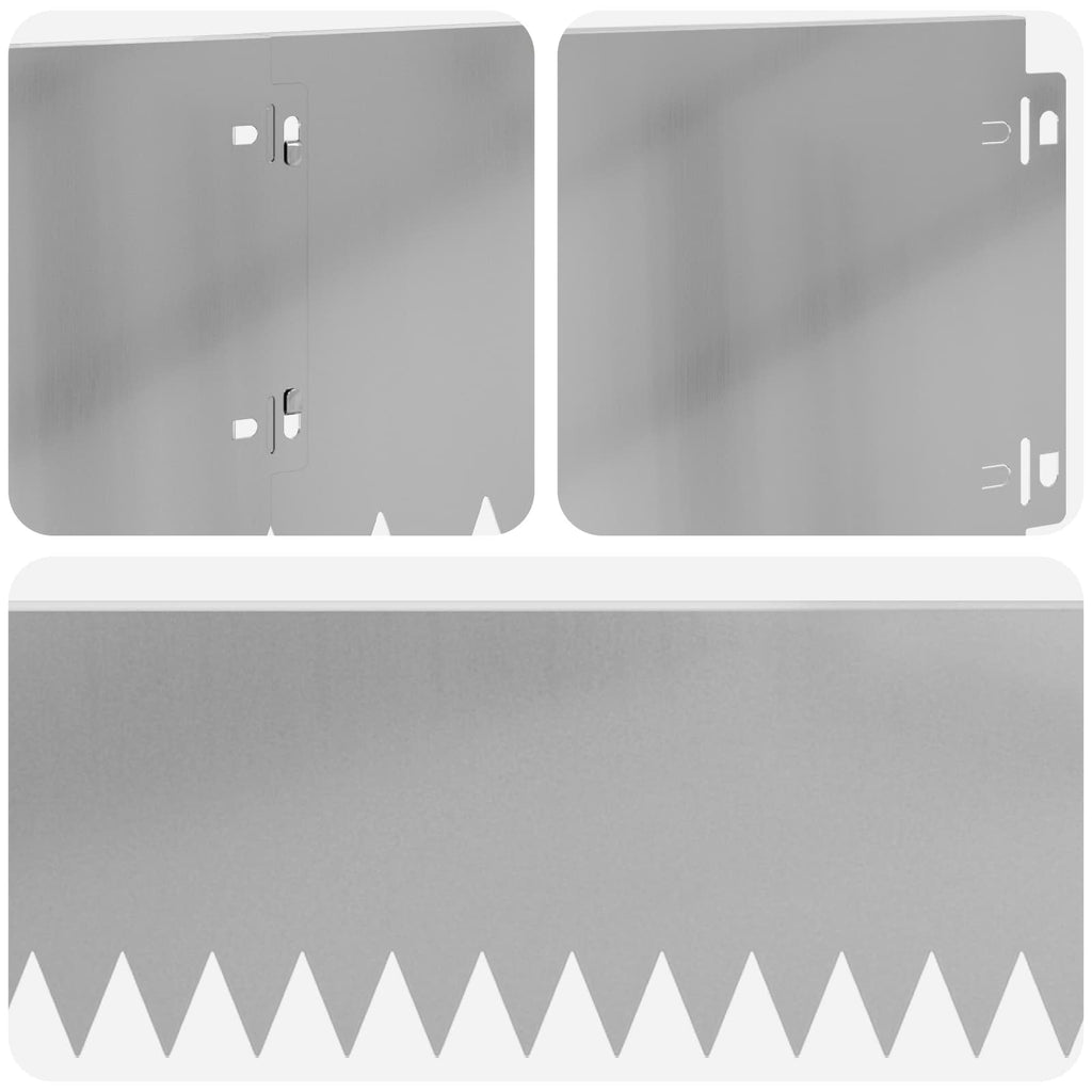 vidaXL Krawężnik do trawnika 30 pcs 103 x 20 cm Stal srebrny