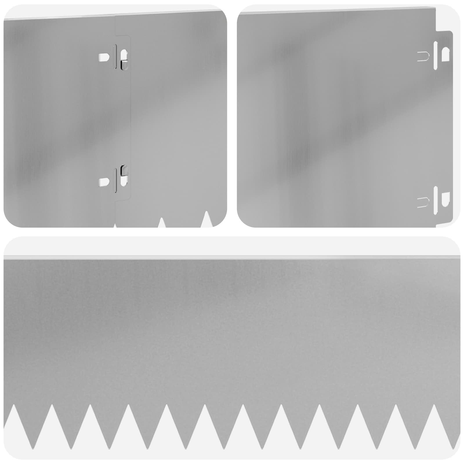 vidaXL Krawężnik do trawnika 30 pcs 103 x 20 cm Stal srebrny