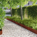 vidaXL Krawężnik do trawnika 10 pcs 103 x 20 cm Stal Rdzawy