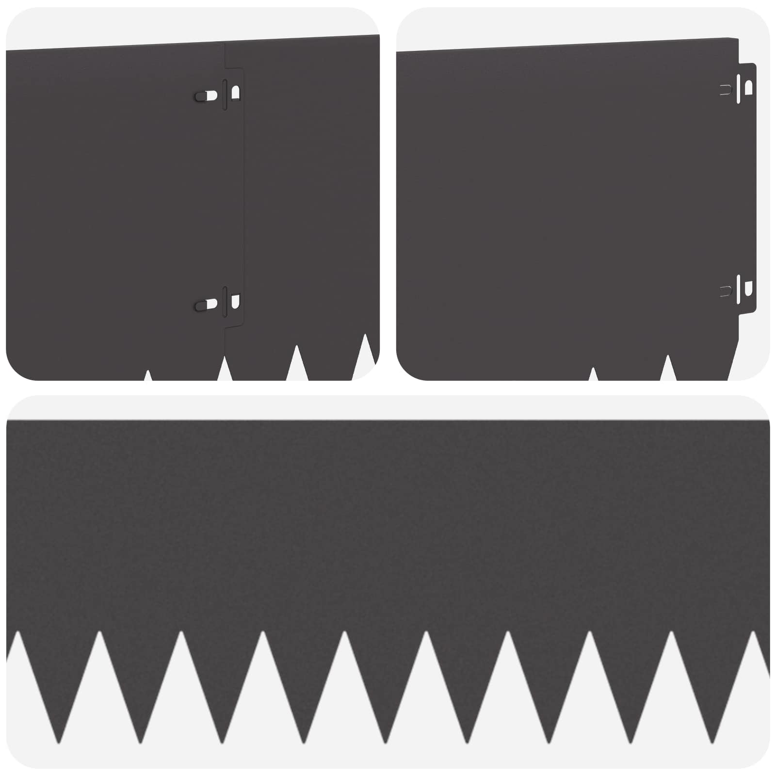 vidaXL Krawężnik do trawnika 10 pcs 103 x 25 cm Stal Czarny