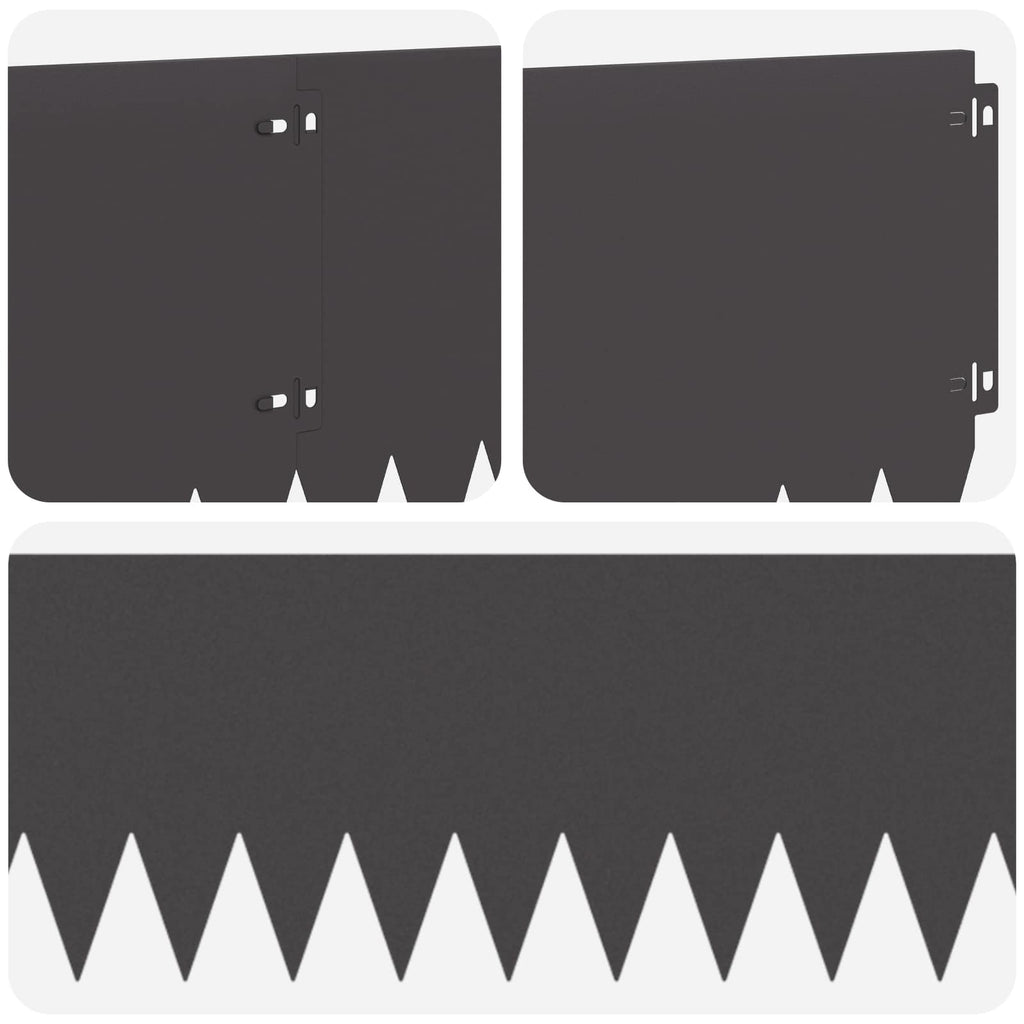 vidaXL Krawężnik do trawnika 20 pcs 103 x 25 cm Stal Czarny