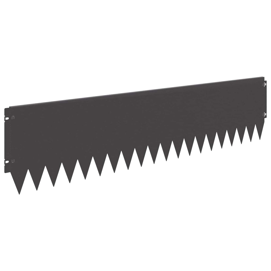 vidaXL Krawężnik do trawnika 20 pcs 103 x 25 cm Stal Czarny