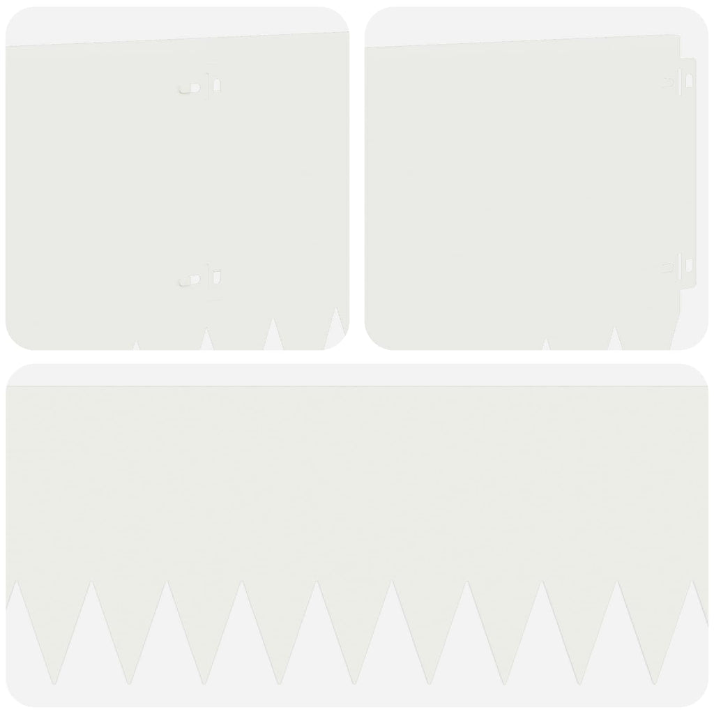 vidaXL Krawężnik do trawnika 10 pcs 103 x 25 cm Stal Biały