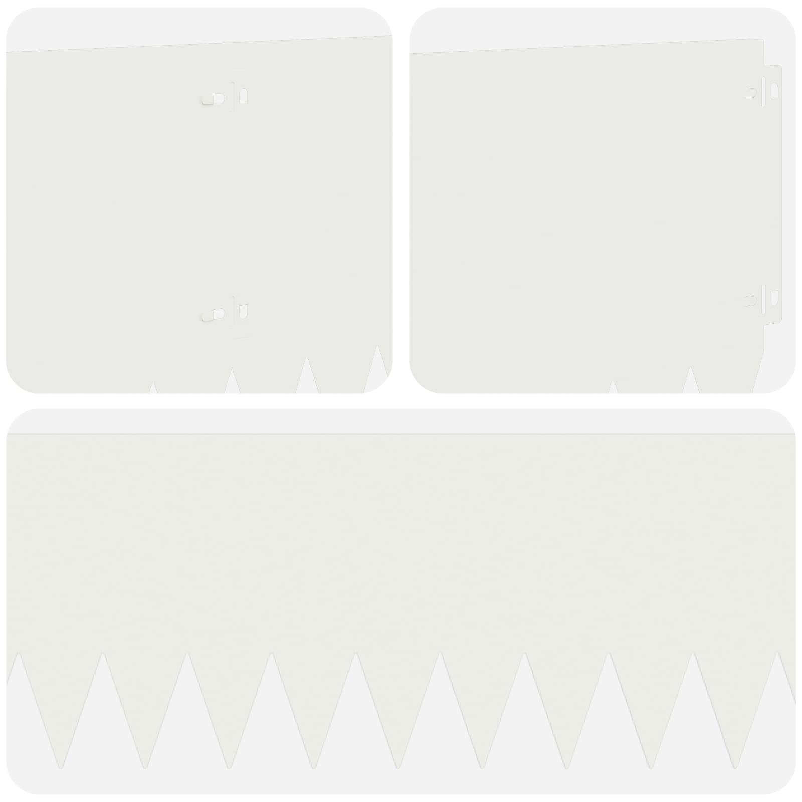vidaXL Krawężnik do trawnika 10 pcs 103 x 25 cm Stal Biały
