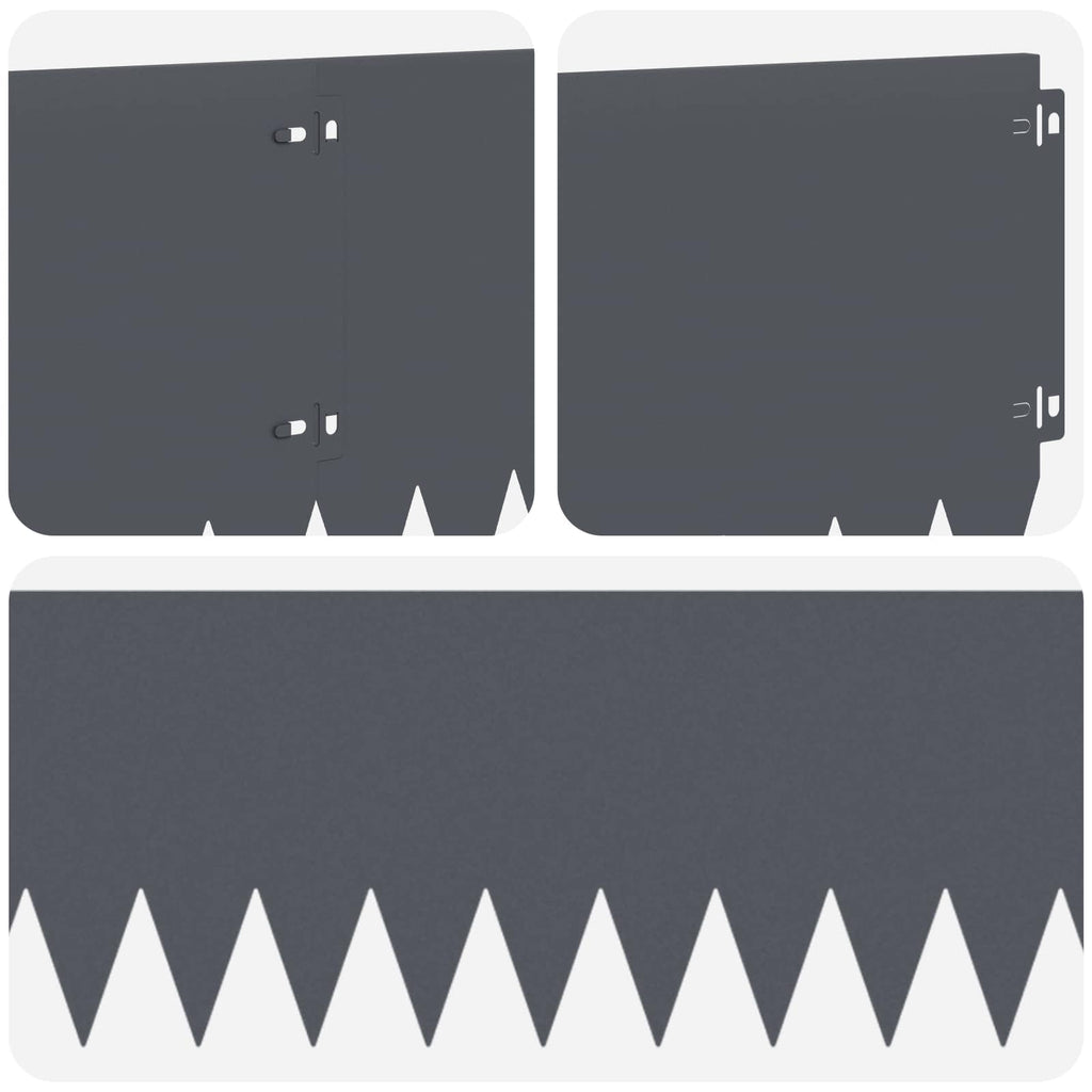 vidaXL Krawężnik do trawnika 20 pcs 103 x 25 cm Stal antracytowy