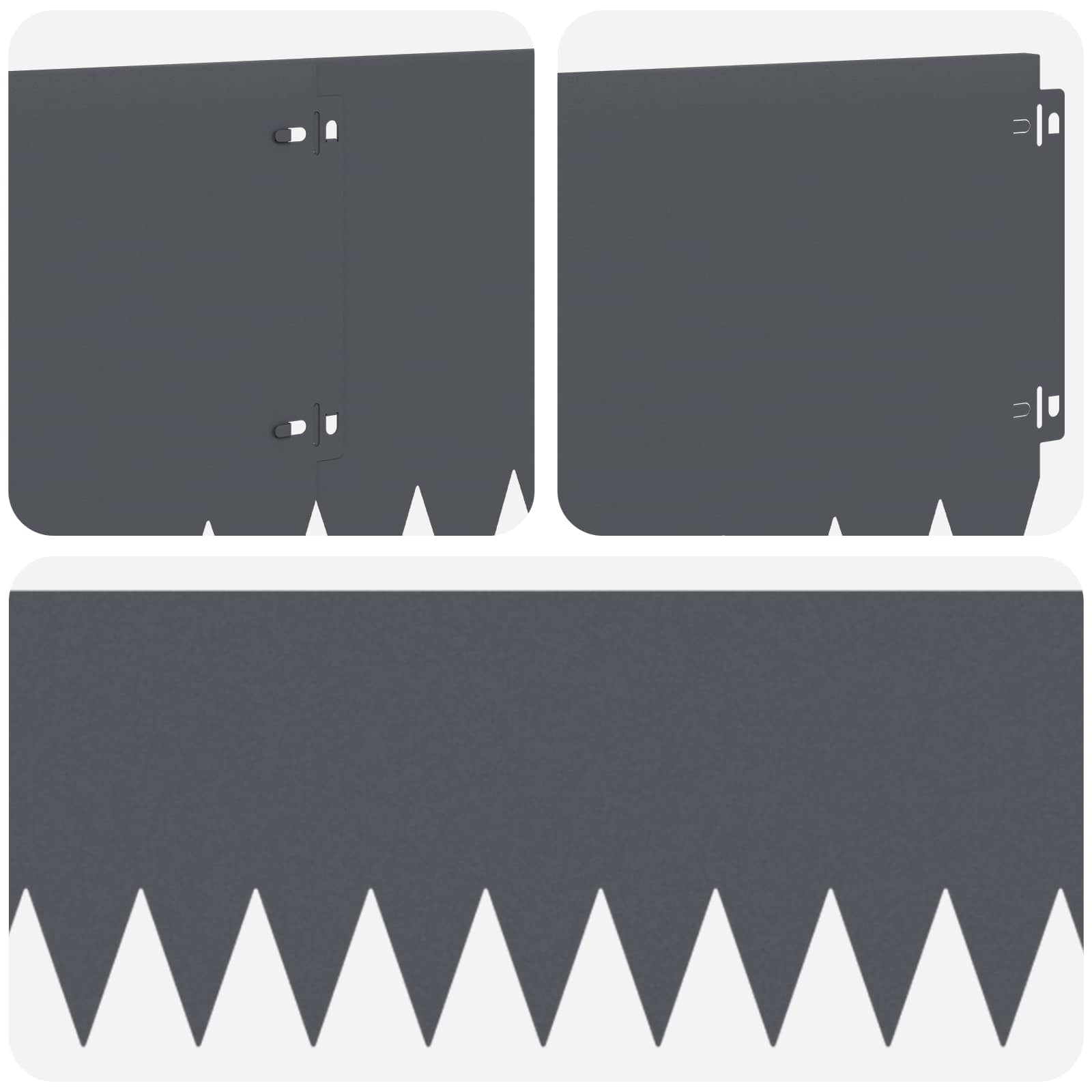 vidaXL Krawężnik do trawnika 20 pcs 103 x 25 cm Stal antracytowy
