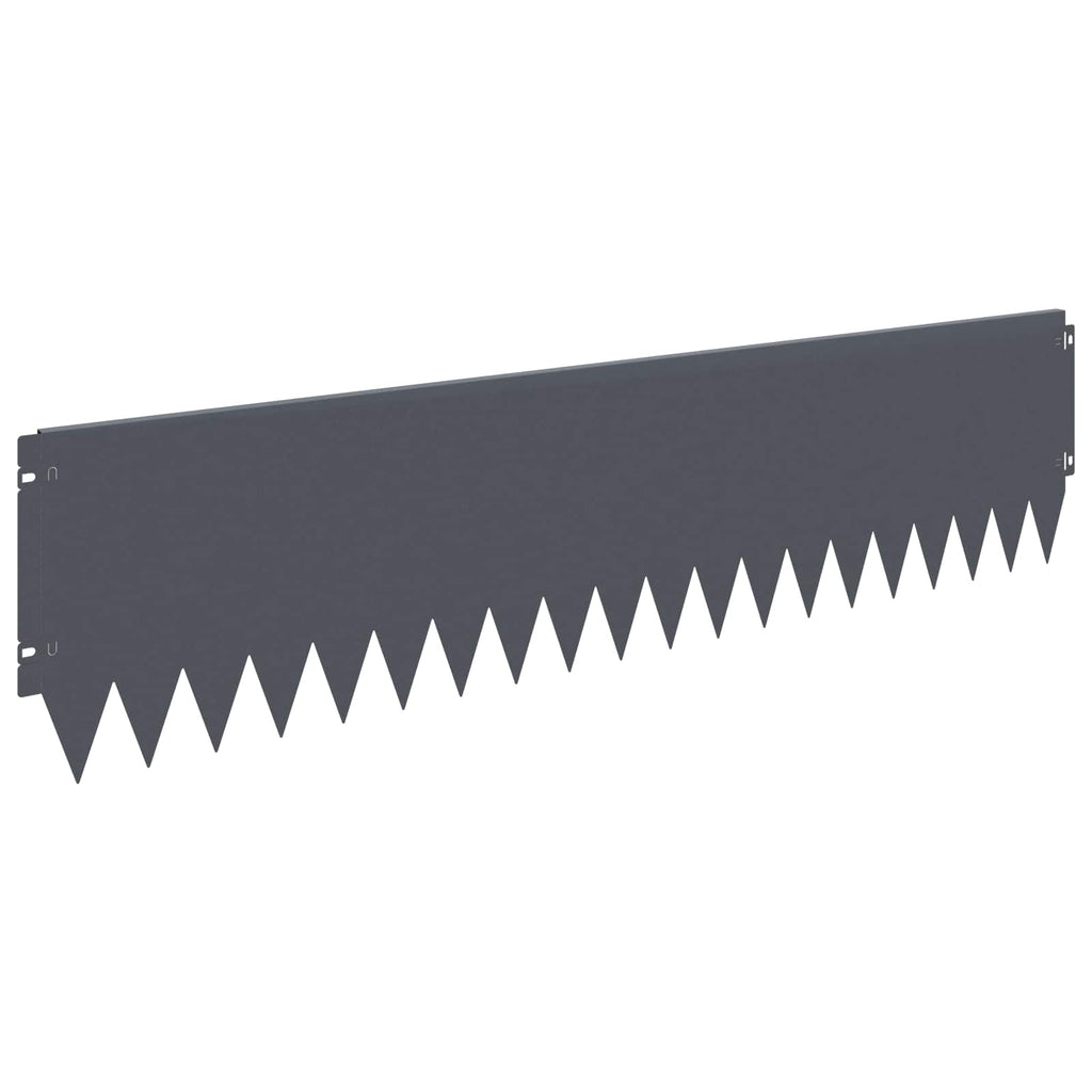 vidaXL Krawężnik do trawnika 20 pcs 103 x 25 cm Stal antracytowy