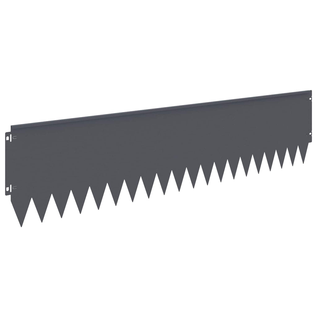 vidaXL Krawężnik do trawnika 20 pcs 103 x 25 cm Stal antracytowy