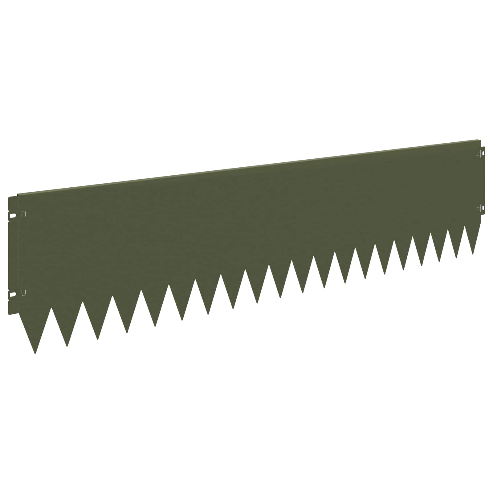 vidaXL Krawężnik do trawnika 10 pcs 103 x 25 cm Stal Oliwkowy zielony