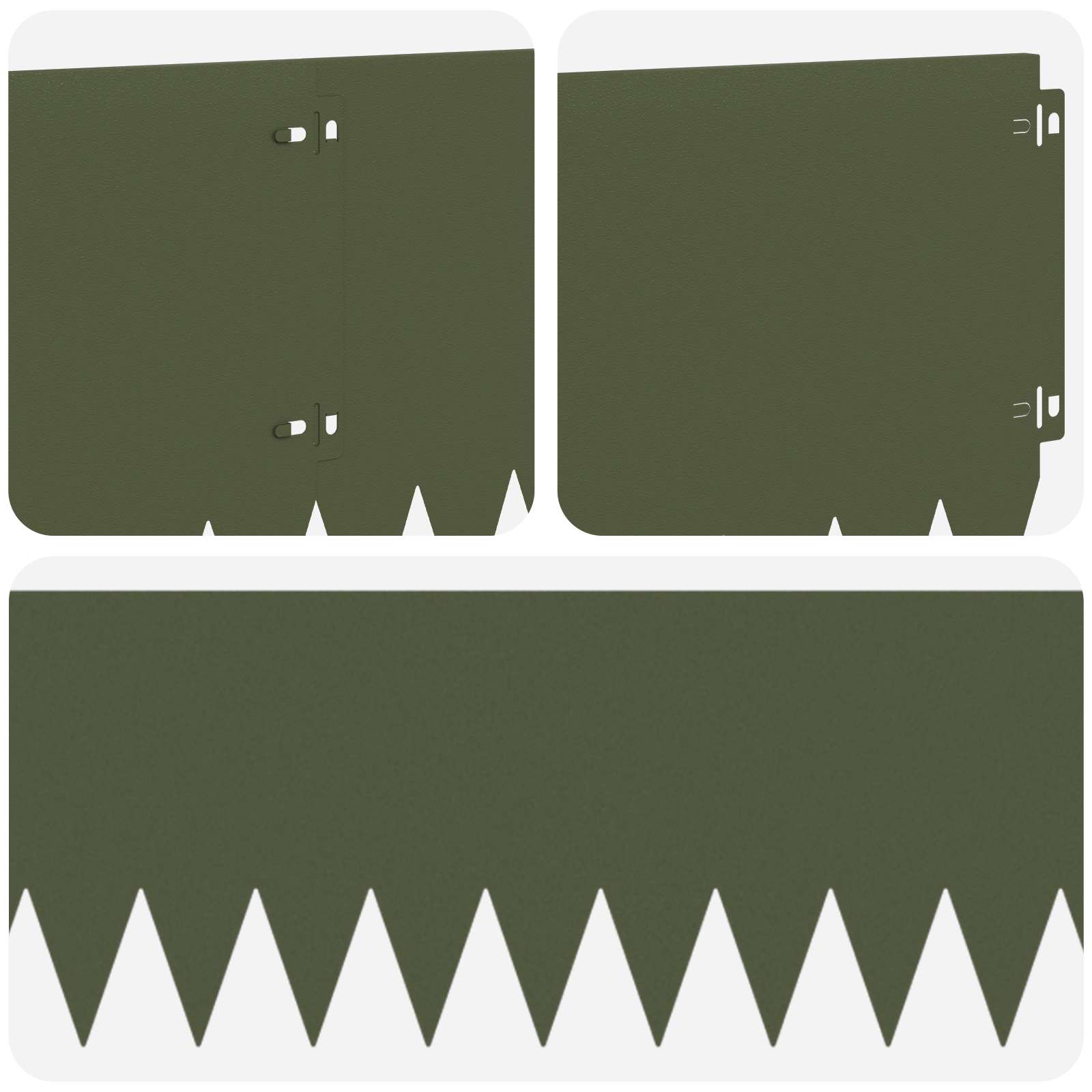 vidaXL Krawężnik do trawnika 20 pcs 103 x 25 cm Stal Oliwkowy zielony
