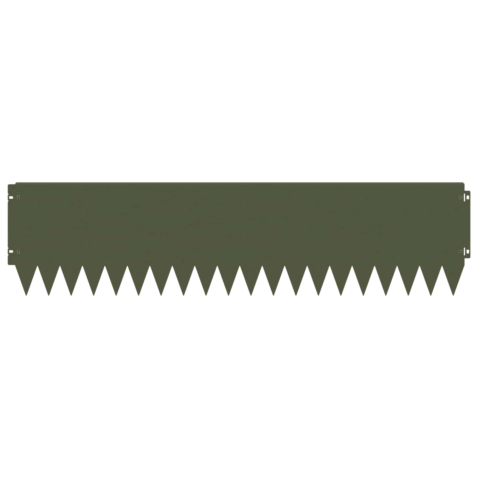 vidaXL Krawężnik do trawnika 20 pcs 103 x 25 cm Stal Oliwkowy zielony