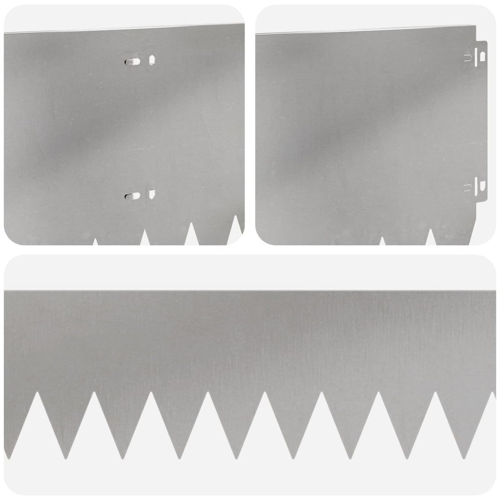 vidaXL Krawężnik do trawnika 10 pcs 103 x 25 cm Stal srebrny